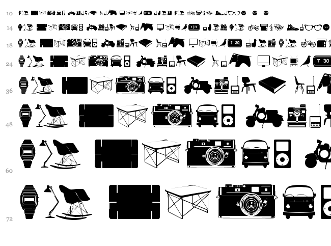 Cool Stuff font waterfall